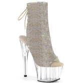 Pleaser Adore 1018C Rs Silver Rhinestone Platform Shoes